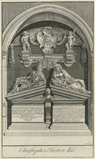 Monument to Sir Christopher Hatton and Alice Hatton (née Fanshawe) in Westminster Abbey NPG D35579