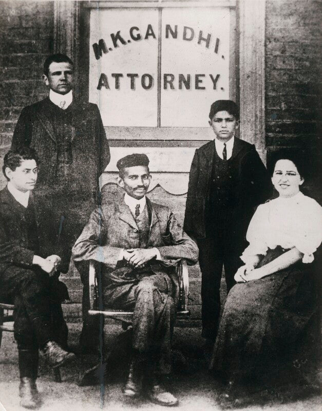 Henry salomon polak; mahatma gandhi; miss schlesin npg x137615