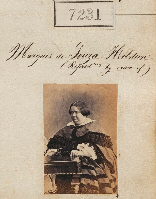'reproduction by order of marquis of souza holstein' npg ax57143