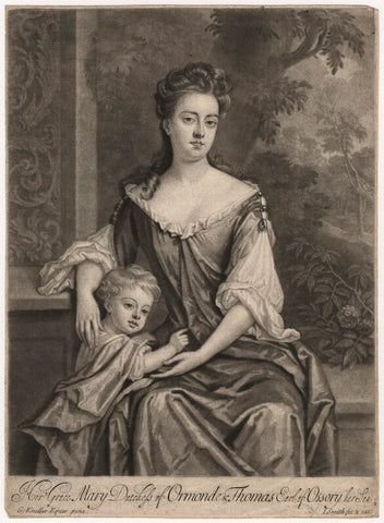 Mary Butler (née Somerset), Duchess of Ormonde and her son Thomas, Earl of Ossory NPG D5730