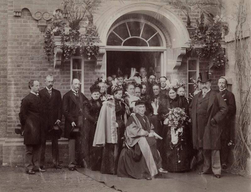 The opening of new buildings at the sarah acland nursing home (including sir henry wentworth acland, 1st bt; lorina hannah liddell (née reeve); lorina charlotte ('ina') liddell; king edward vii) npg x29596