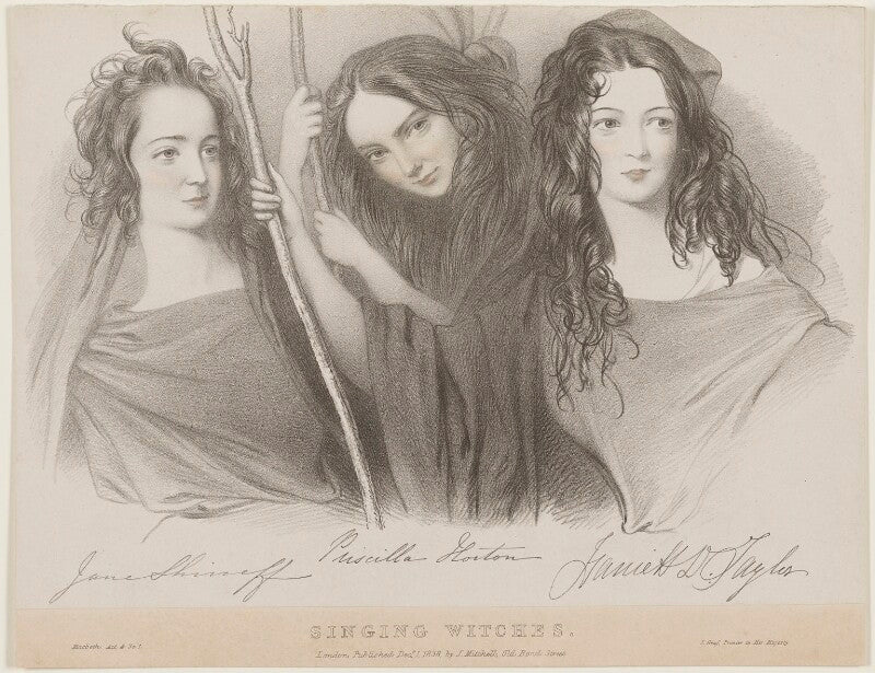 'the singing witches' (jane shirreff (mrs walcott); priscilla horton; harriett deborah lacy (née taylor)) npg d45777