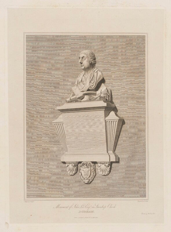 John lee ('monument of john lee esqr in staindrop church') npg d37243