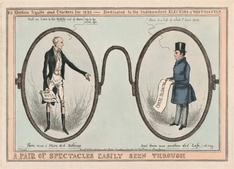 A pair of spectacles easily seen through npg d48888