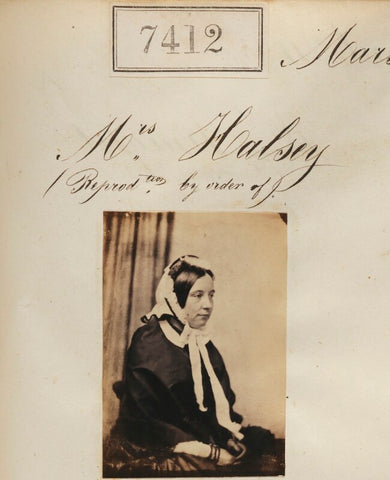 'Reproduction by order of Mrs Halsey' NPG Ax57315