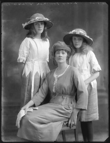 Edith Alice Cecilia (née Lowther), Baroness Thenard; Alice (née Blight), Lady Lowther; Gladys Mabel Black (née Lowther) NPG x75210