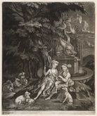 Shepherd and Shepherdess sitting by a fountain NPG D11812