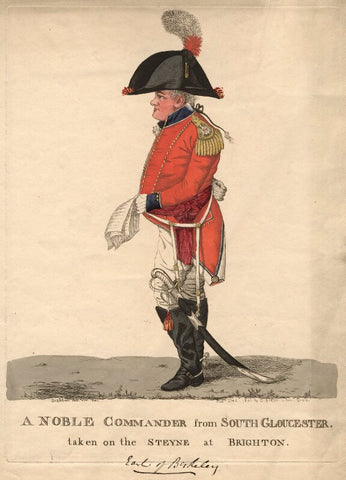 'A noble commander from South Gloucester taken on the Steyne at Brighton' NPG D13412