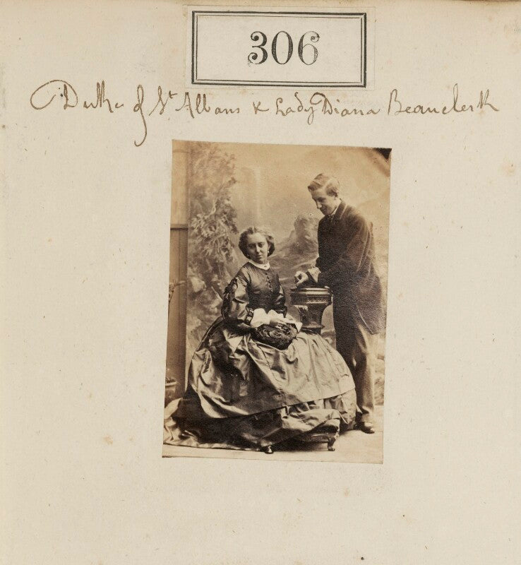 Diana de vere (née beauclerk), lady huddleston; william amelius aubrey de vere beauclerk, 10th duke of st albans npg ax50084