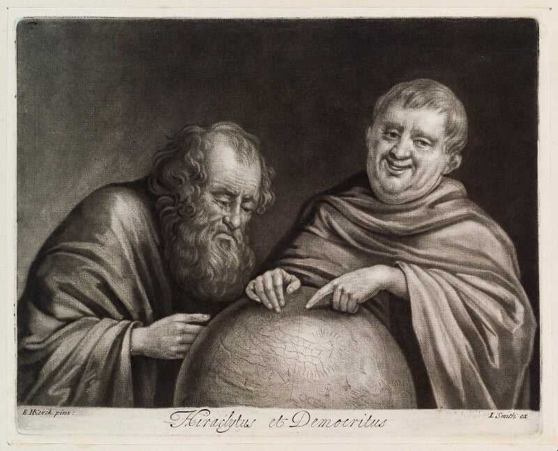 Heraclitus and democritus npg d11854