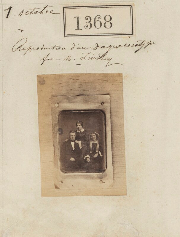 Reproduction of a daguerreotype for mr lindley npg ax50769