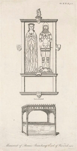 'Monument of Thomas Beauchamp Earl of Warwick 1401' NPG D37862