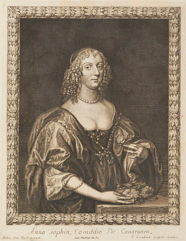 Anne sophia dormer (née herbert), countess of carnarvon npg d34301