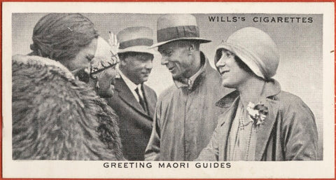 'Greeting Maori Guides' (King George VI; Queen Elizabeth, the Queen Mother; three unknown sitters) NPG D47290