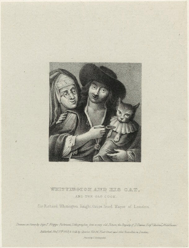 Richard ('dick') whittington ('whittington and his cat, and the old cook') npg d33246