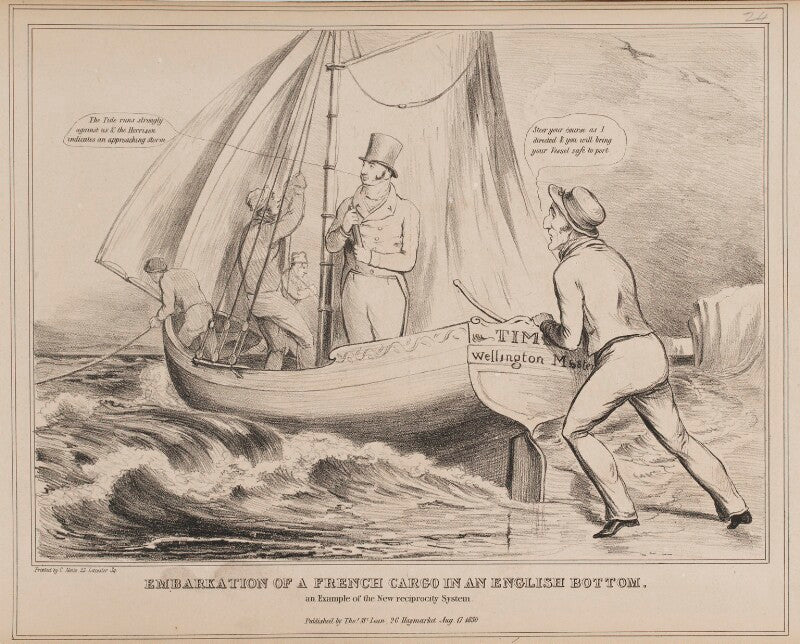 Embarkation of a french cargo in an english bottom npg d40959