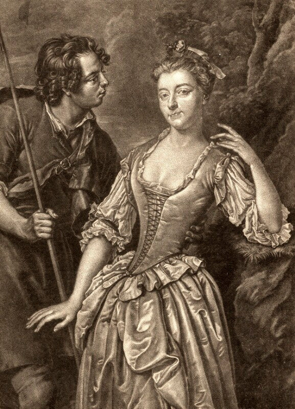 Catherine ('Kitty') Clive (née Raftor) as Phillida in Cibber's 'Damon and Phillida' NPG D11272