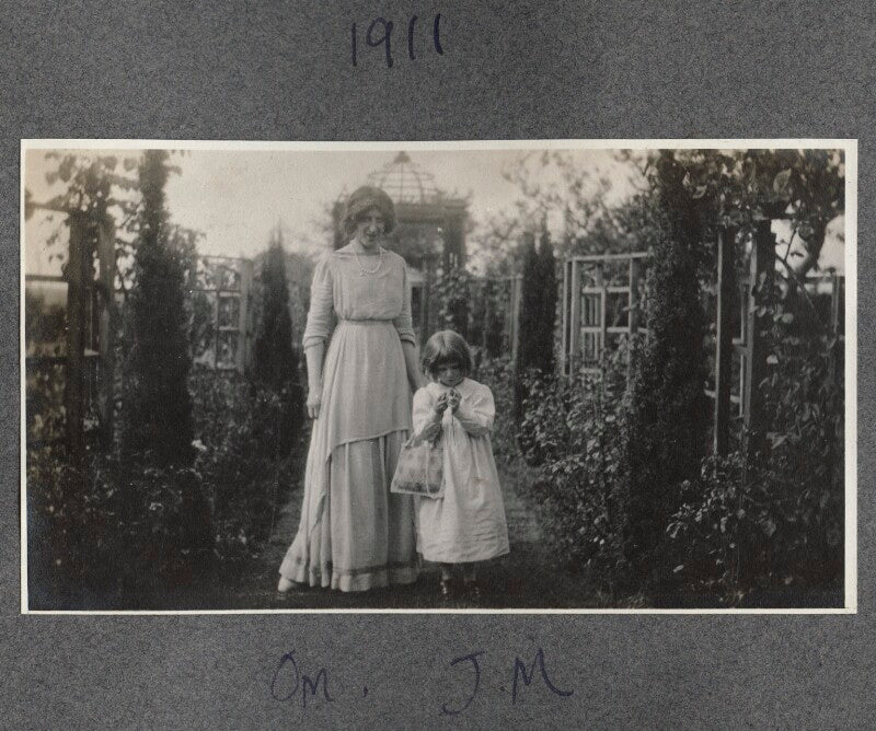 Lady ottoline morrell; julian vinogradoff (née morrell) npg ax140275