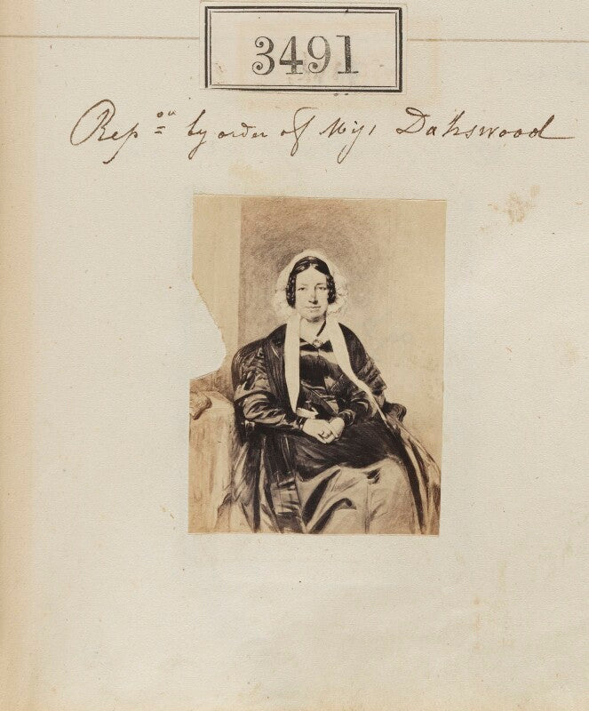 'reproduction by order of miss dashwood' (miss dashwood) npg ax52887