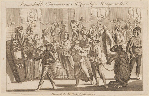 'Remarkable characters at Mrs Cornely's [Cornelys's] Masquerade' NPG D14006