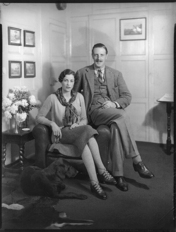 Sheila claude wingfield (née beddington), viscountess powerscourt; mervyn patrick wingfield, 9th viscount powerscourt npg x123622