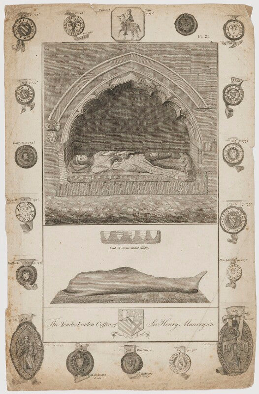 Sir henry mavesyn ('the tomb & leaden coffin of sir henry mauveysin') npg d38331