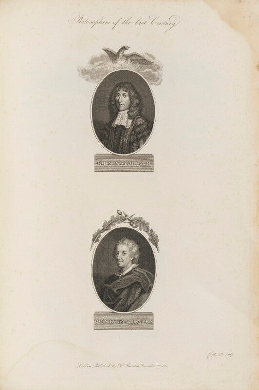 'philosophers of the last century' (john mayow; john evelyn) npg d34358