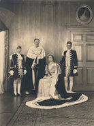 Hon. Gerald David Lascelles; Henry George Charles Lascelles, 6th Earl of Harewood; Princess Mary, Countess of Harewood; George Lascelles, 7th Earl of Harewood NPG x199617