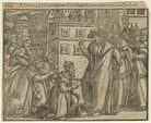 'King Henry III kissing the knee of the Popes Legate coming into England' NPG D33887
