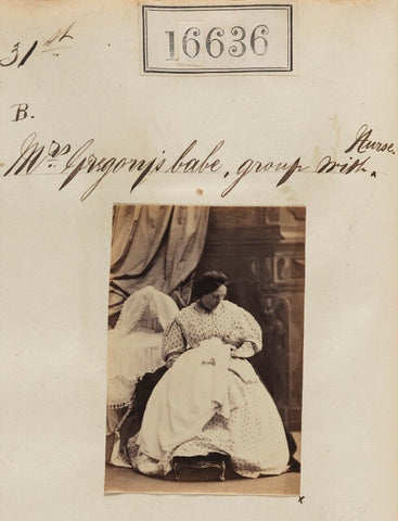 'Mrs Gregory's babe, group with nurse' NPG Ax64538