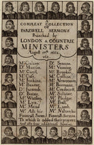 A Compleat Collection of Farewell Sermons Preached by London and Countrie Ministers NPG D29685