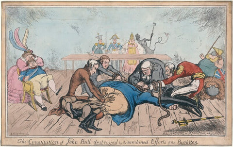 'The Constitution of John Bull destroyed by the combined Efforts of the Burkites' NPG D48744