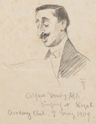 Alfred Drury ('Alfred Drury ARA singing at Royal Academy Club') NPG D43065