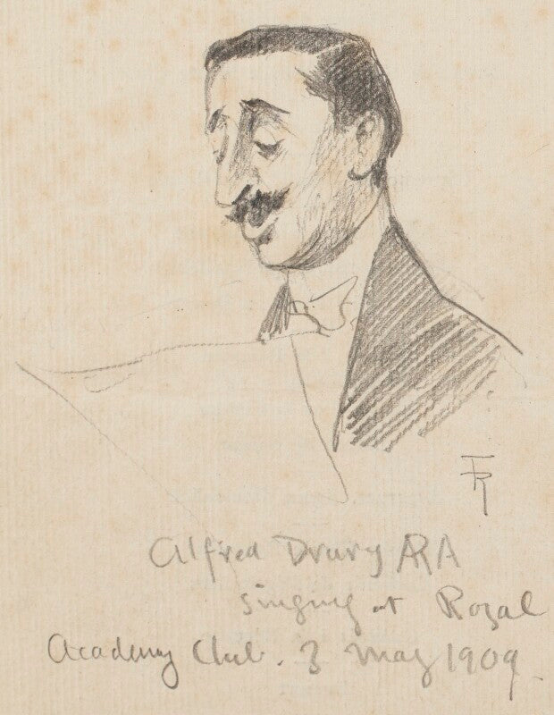 Alfred drury ('alfred drury ara singing at royal academy club') npg d43065