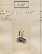 Unknown woman ('Reproduction from a carte of Miss [...]') NPG Ax59249