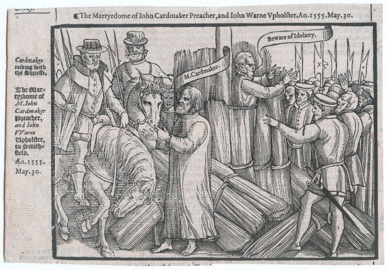 The martyrdome of john cardmaker and john warne (john cardmaker; john warne (warren)) npg d45871