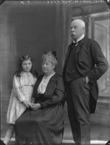 Elizabeth Lord (née Martin), Lady Le Sage and Sir John Merry Le Sage with their granddaughter, Veronica Le Sage NPG x34297