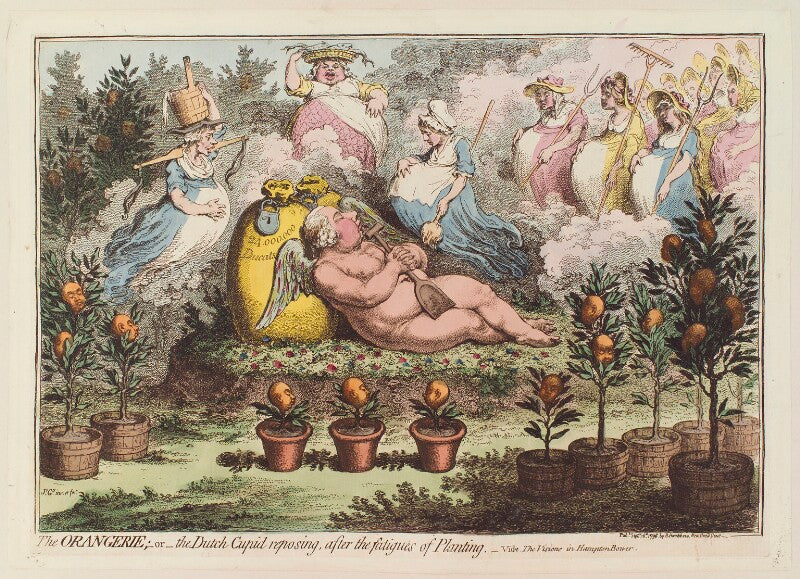 William v, prince of orange ('the orangerie;   or   the dutch cupid reposing, after the fatigues of planting') npg d13027