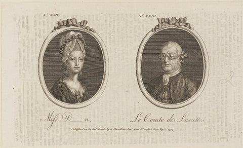 'Miss D-n and Le Comte des Lunettes' (Miss Dawson) NPG D14587