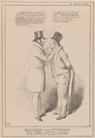 Allsham versus Evesham (Richard Grenville, 2nd Duke of Buckingham and Chandos; Sir Charles Wetherell) NPG D41045