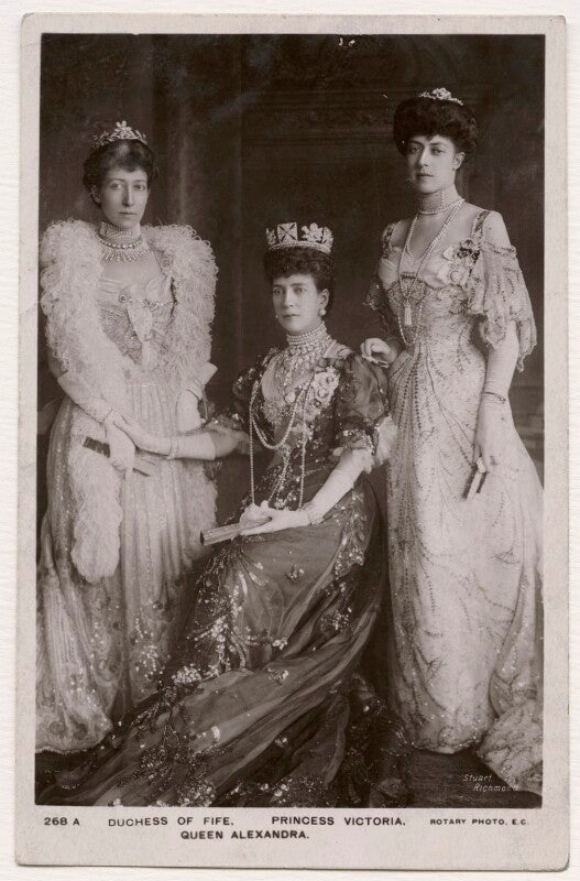 Alexandra of denmark with two of her daughters npg x136768