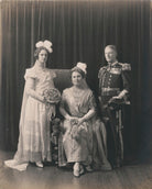 Captain King; Mrs King and daughter NPG x199634