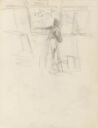 Sketch of an unknown actress onstage NPG D23134(14a)
