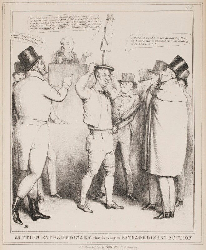 Auction extraordinary, that is to say, an extraordinary auction npg d40993