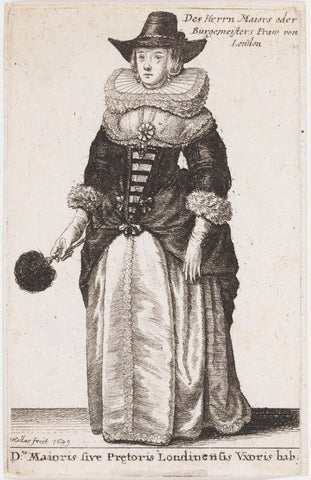 'Dni: Maioris sive Pretoris Londinensis Uxoris Hab' [Wife of the Mayor of London] NPG D49377