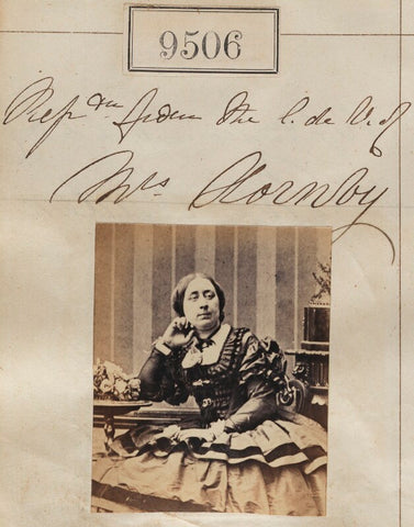 Mrs Hornby ('Reproduction from carte-de-visite of Mrs Hornby') NPG Ax59314