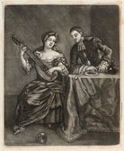 Lady Playing a lute NPG D11841