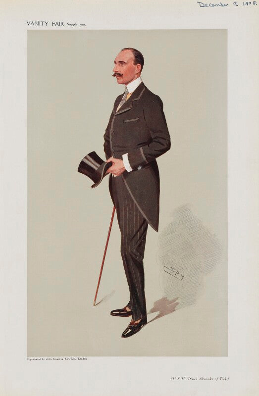 Prince alexander cambridge, earl of athlone ('men of the day. no. 1149. "hsh prince alexander of teck"') npg d45463