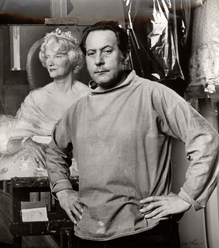 Pietro annigoni with his portrait of the marchioness of dufferin and ava npg x88562