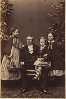 Hon. Katharine Campbell Elidor (née Claughton) with her father, brother and sister NPG Ax9622